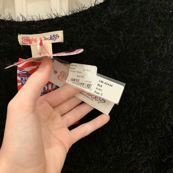 NWT black fuzzy sweater - Picture 4 of 4